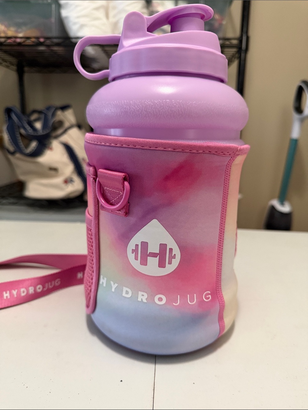 HydroJug Pink Lavender Ombre Water Bottle with Neoprene Sleeve